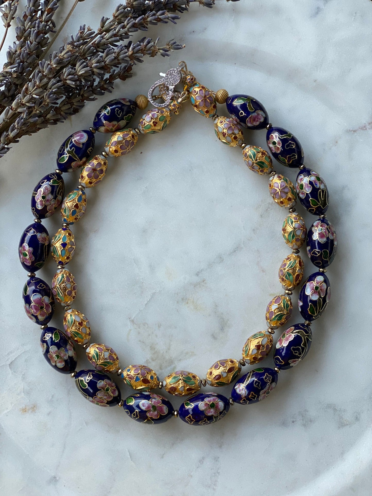 Memoirs of a Geisha Vintage Cloissone Kousa Necklace