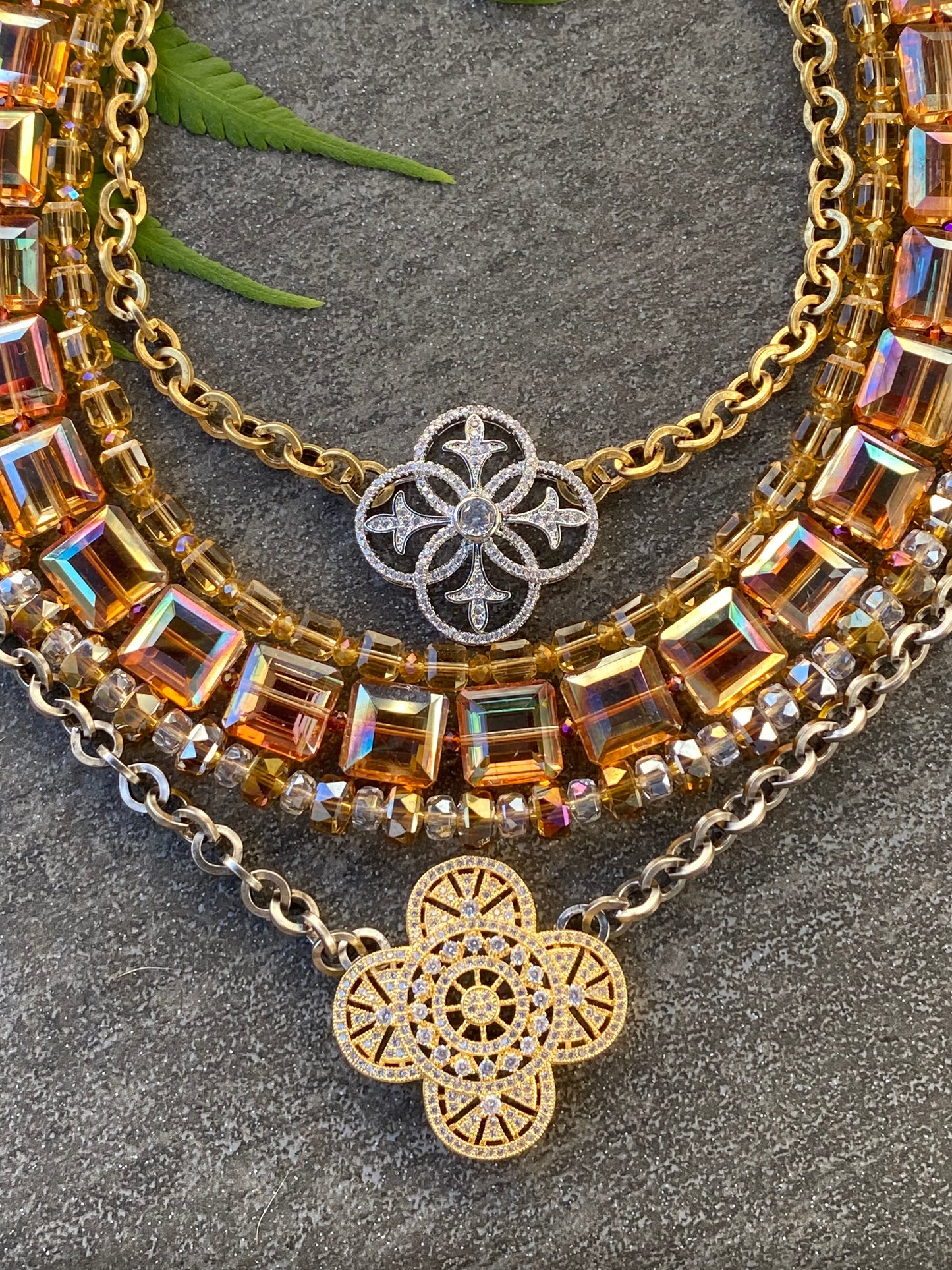 Golden Hour Holiday 2022 Layering Necklace - Citrine Crystalene