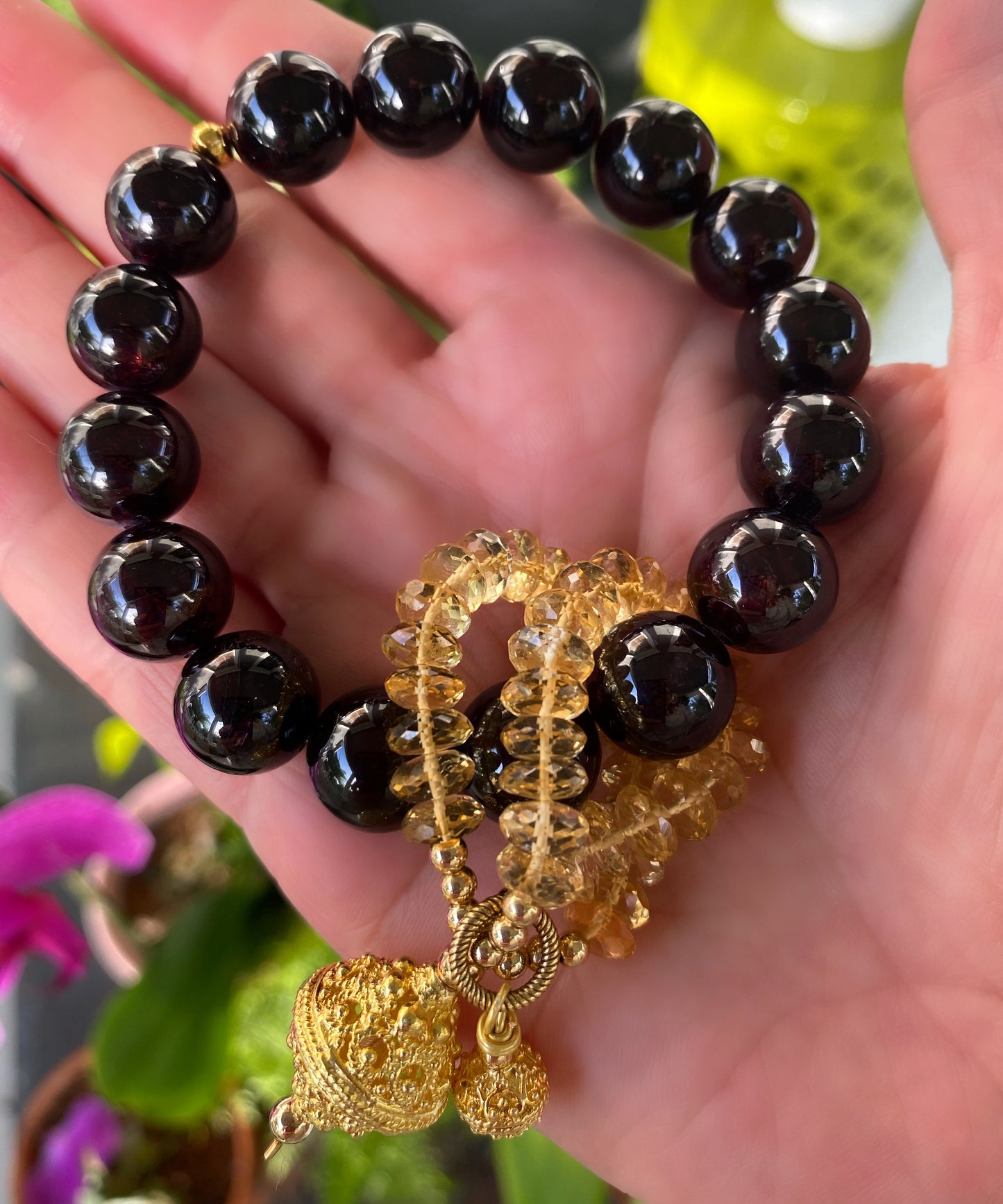 Wrapture Signature Collection Garnet and Citrine Wrapture Bracelet