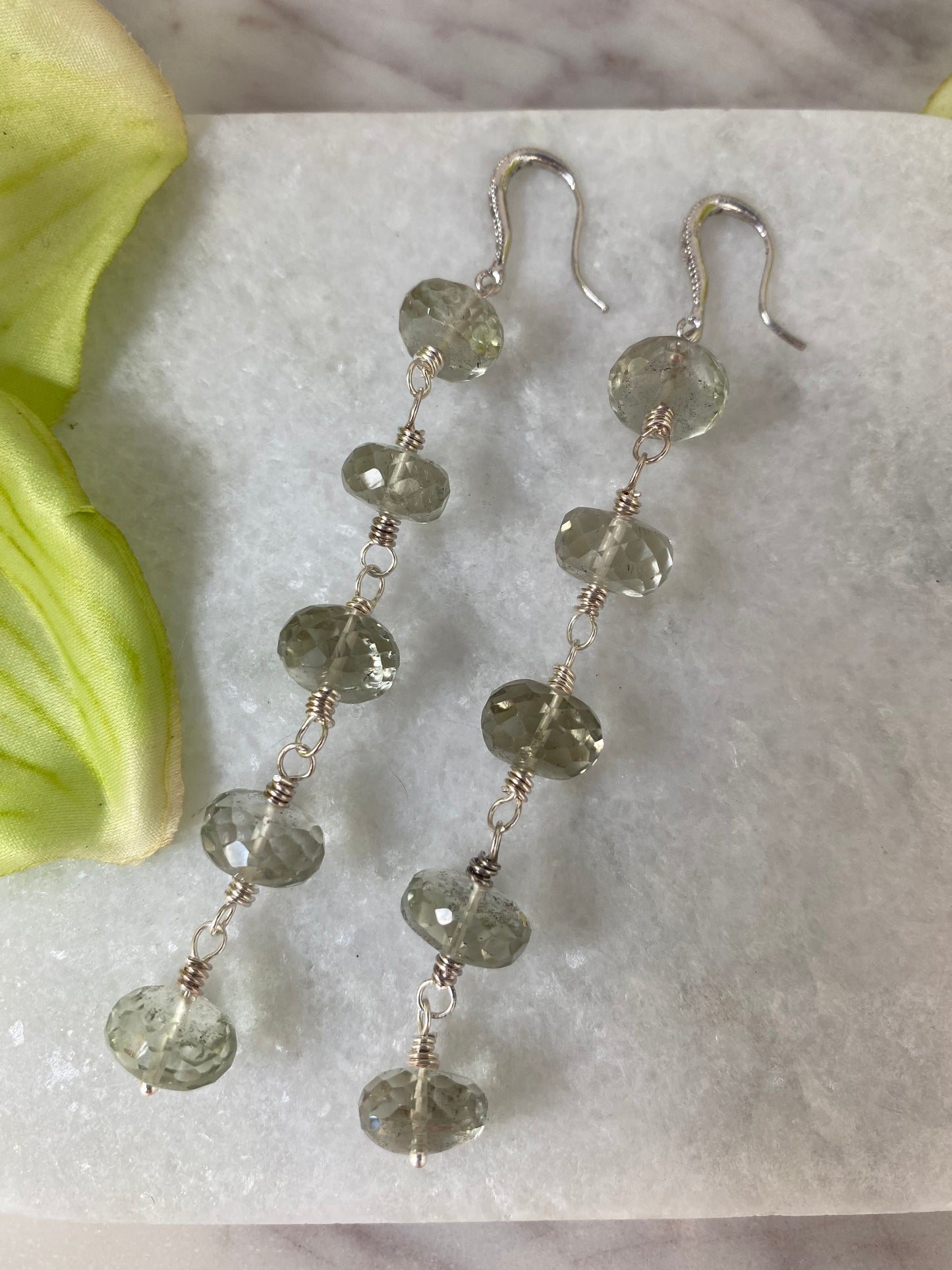 La Vie en Rose Collection Prasiolite Chandelier Earrings