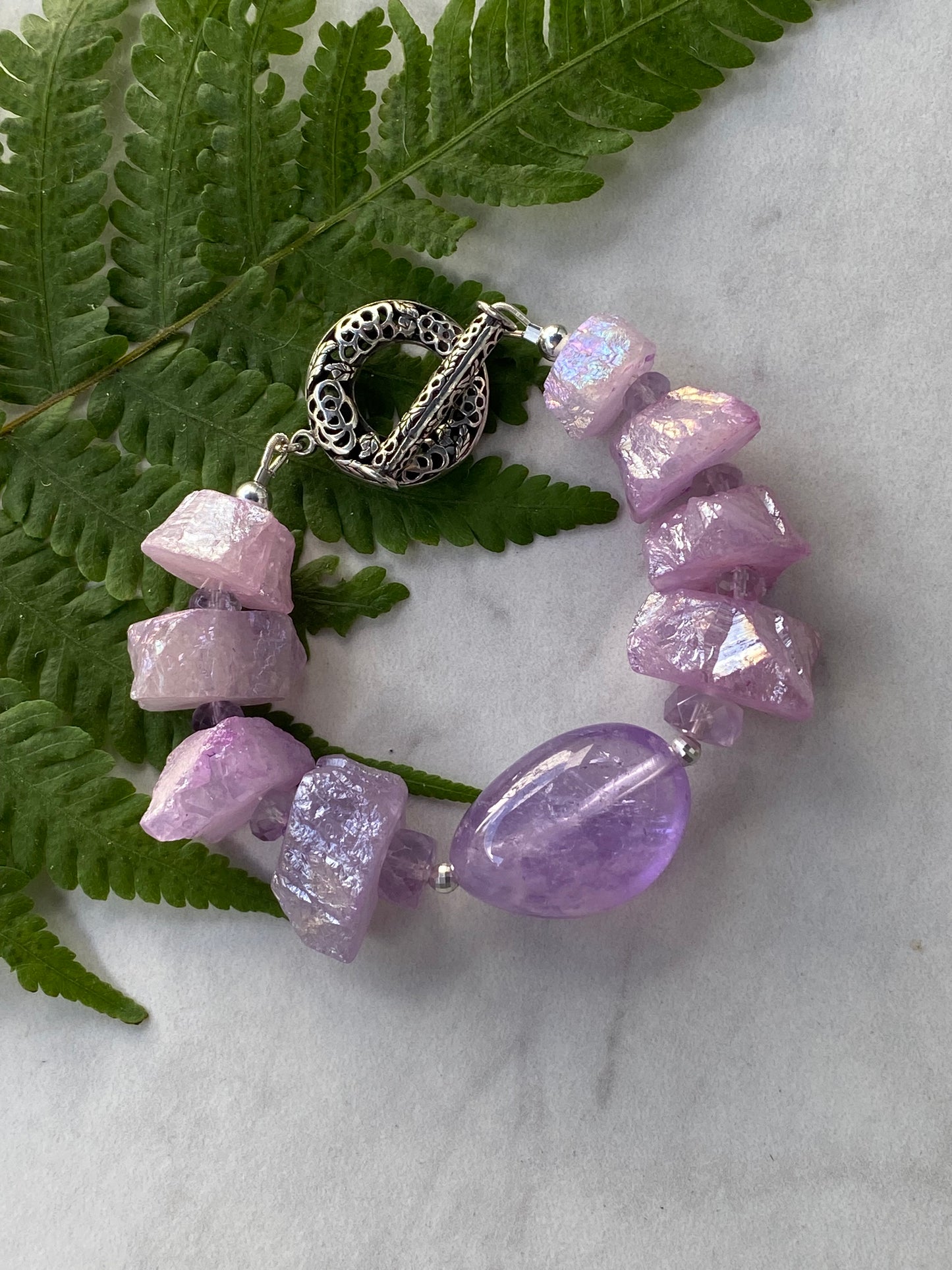 Boho Luxe Lavender Haze Amethyst Chunky Stacker