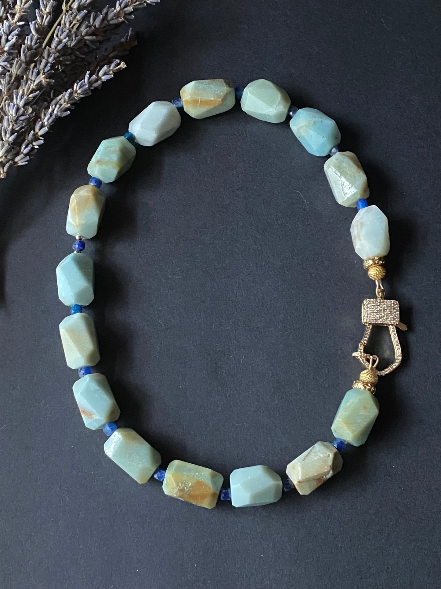 Blossom Collection Chunky Amazonite Necklace