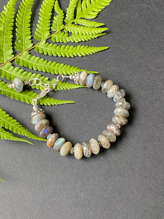 Gemstone Collection Chunky Faceted Labradorite Stacker