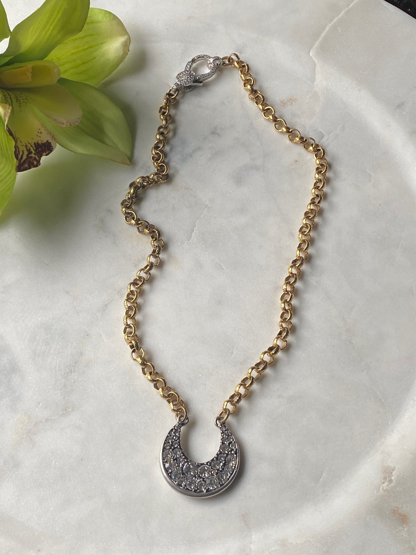 Celeste Collection Crescent Moon Necklace