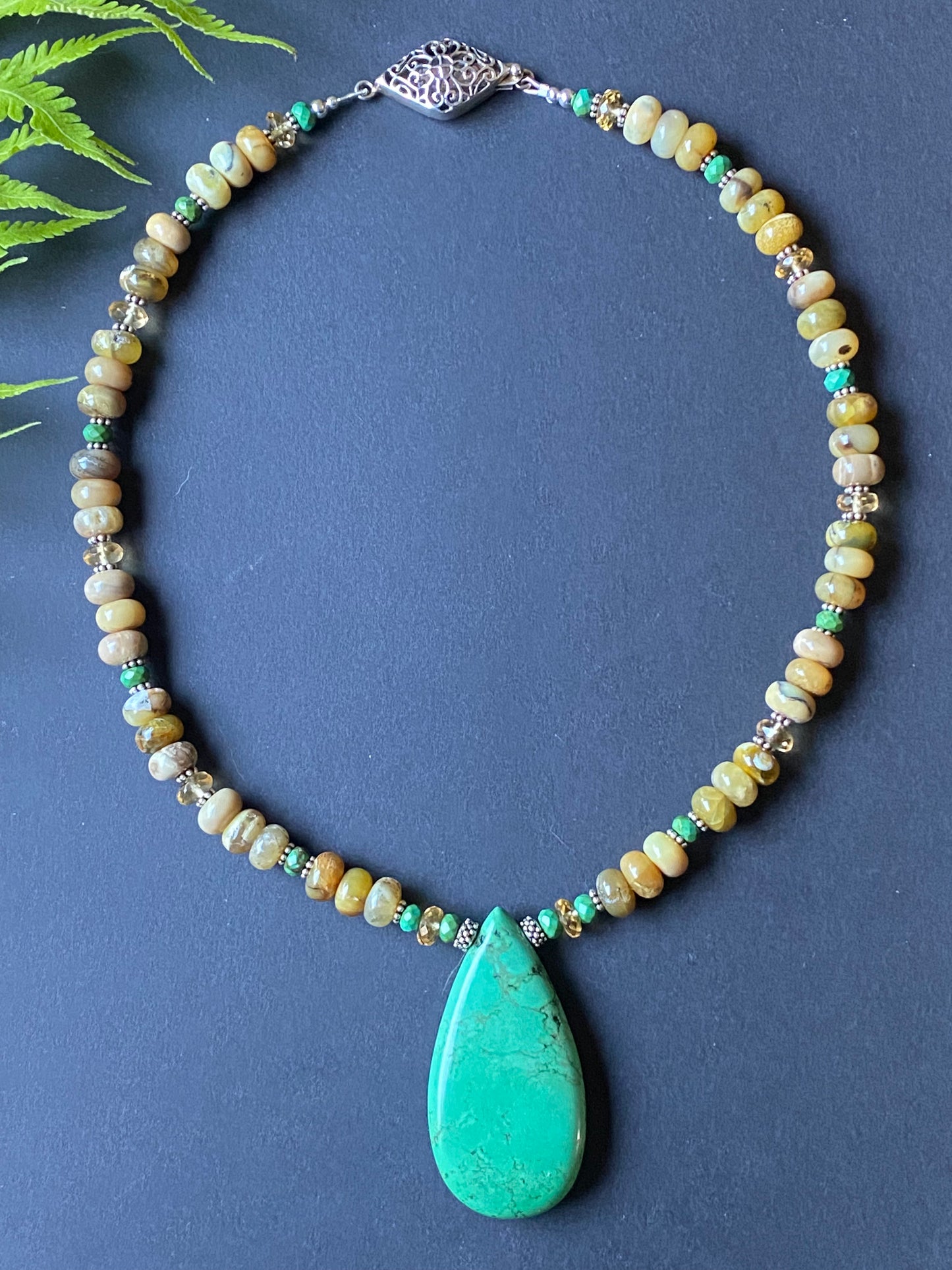 Turquesa Collection Turquoise and Opal Necklace