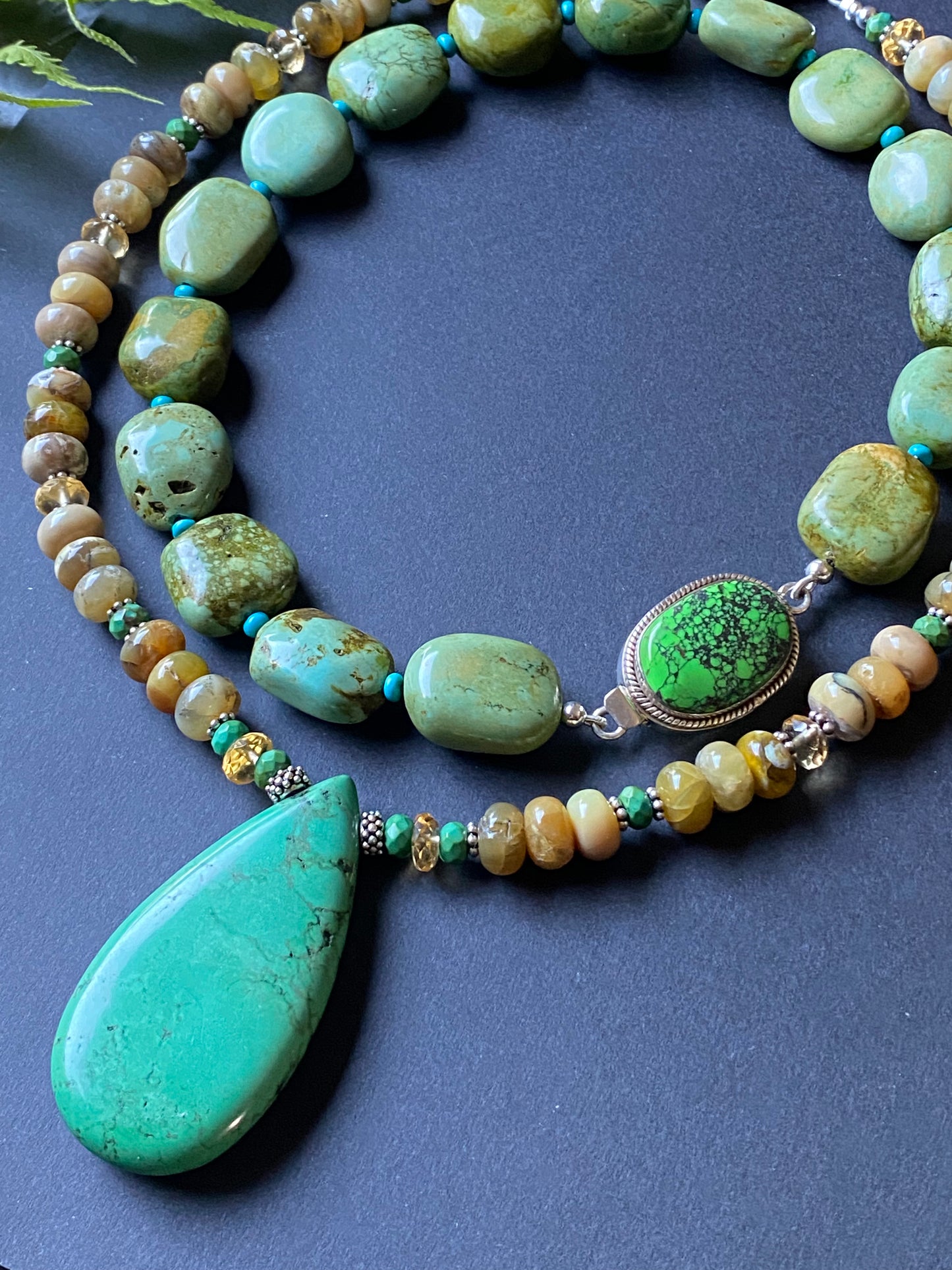 Turquesa Collection Turquoise and Opal Necklace