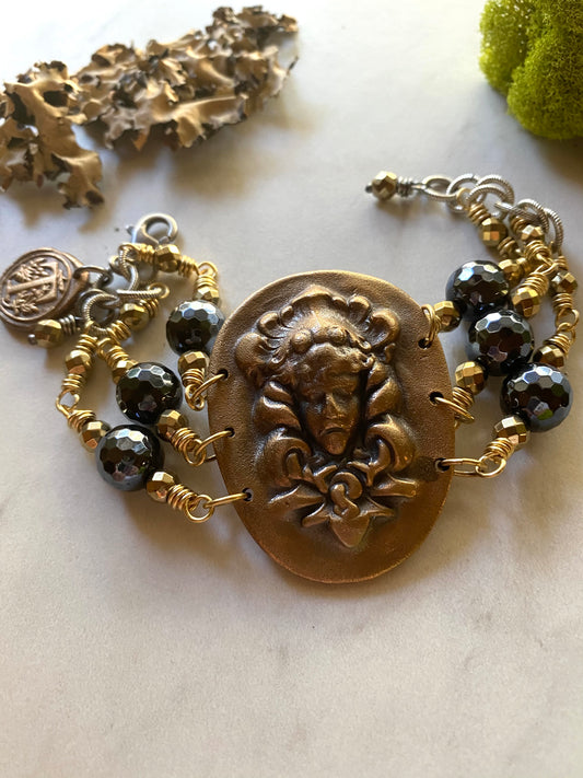 Muses and Goddesses Collection Boho Luxe Bronze Goddess Bracelet