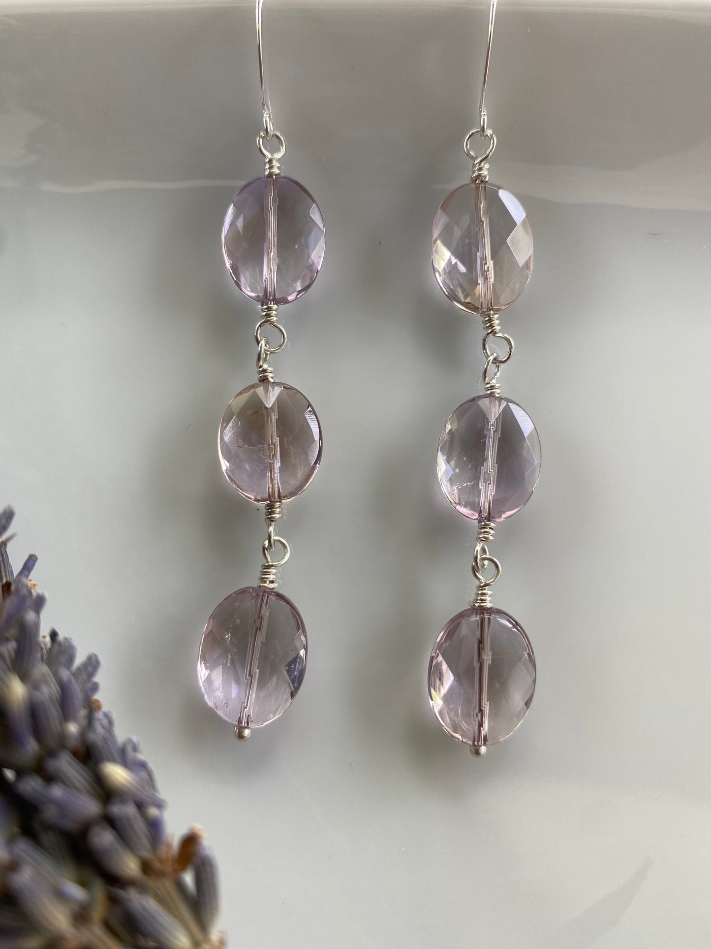 La Vie en Rose Collection Faceted Cape Cod Amethyst Earrings