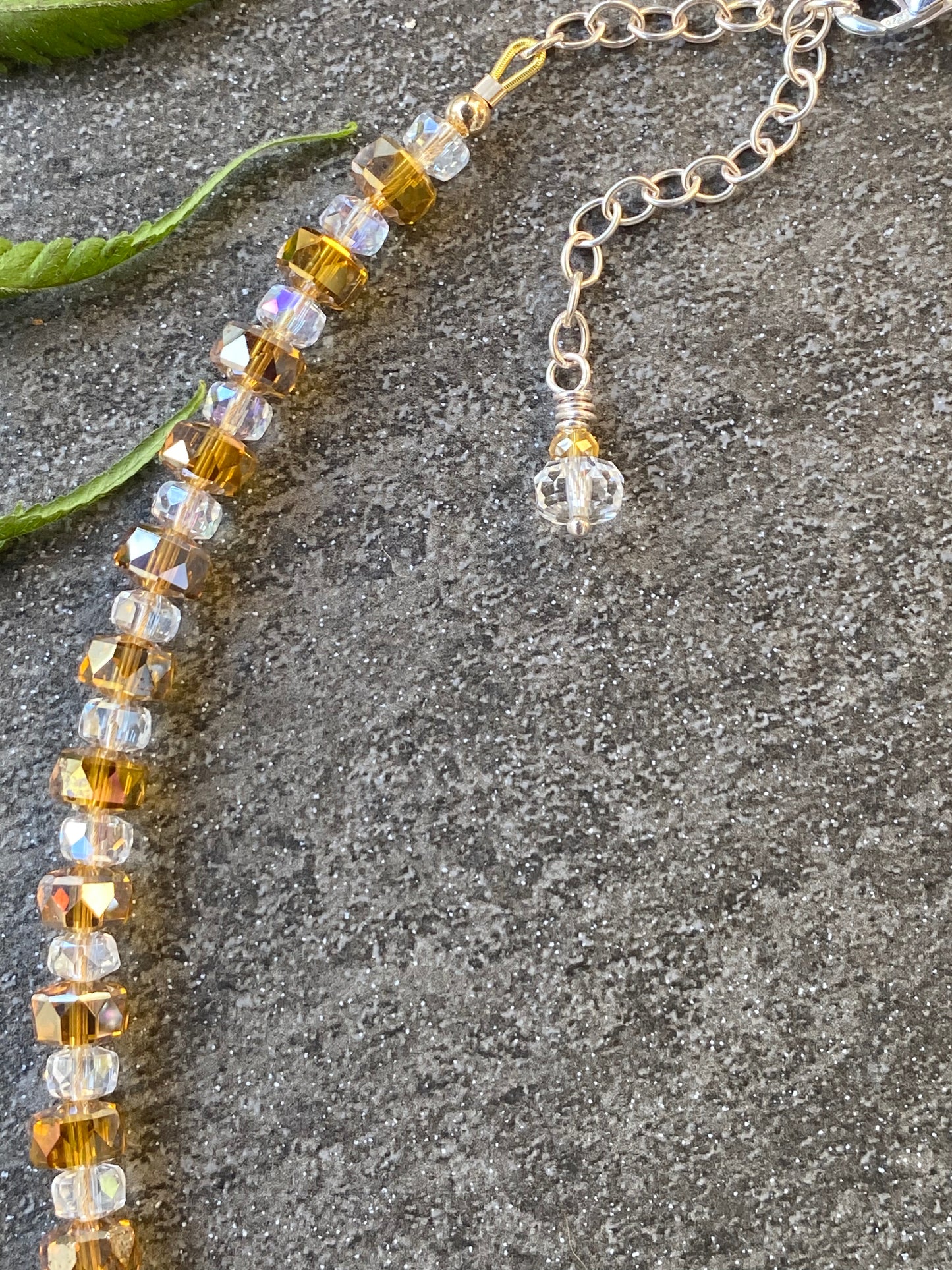 Golden Hour Holiday 2022 Layering Necklace - Champagne Topaz Crystalene