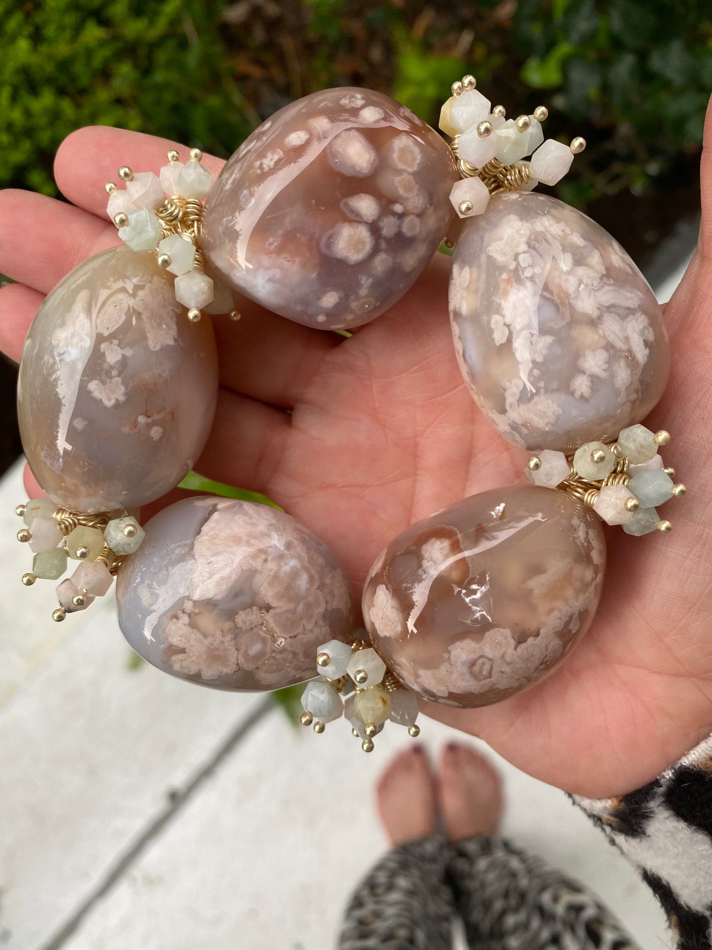 Roca Collection Cherry Blossom Agate Super Chunky Stacker