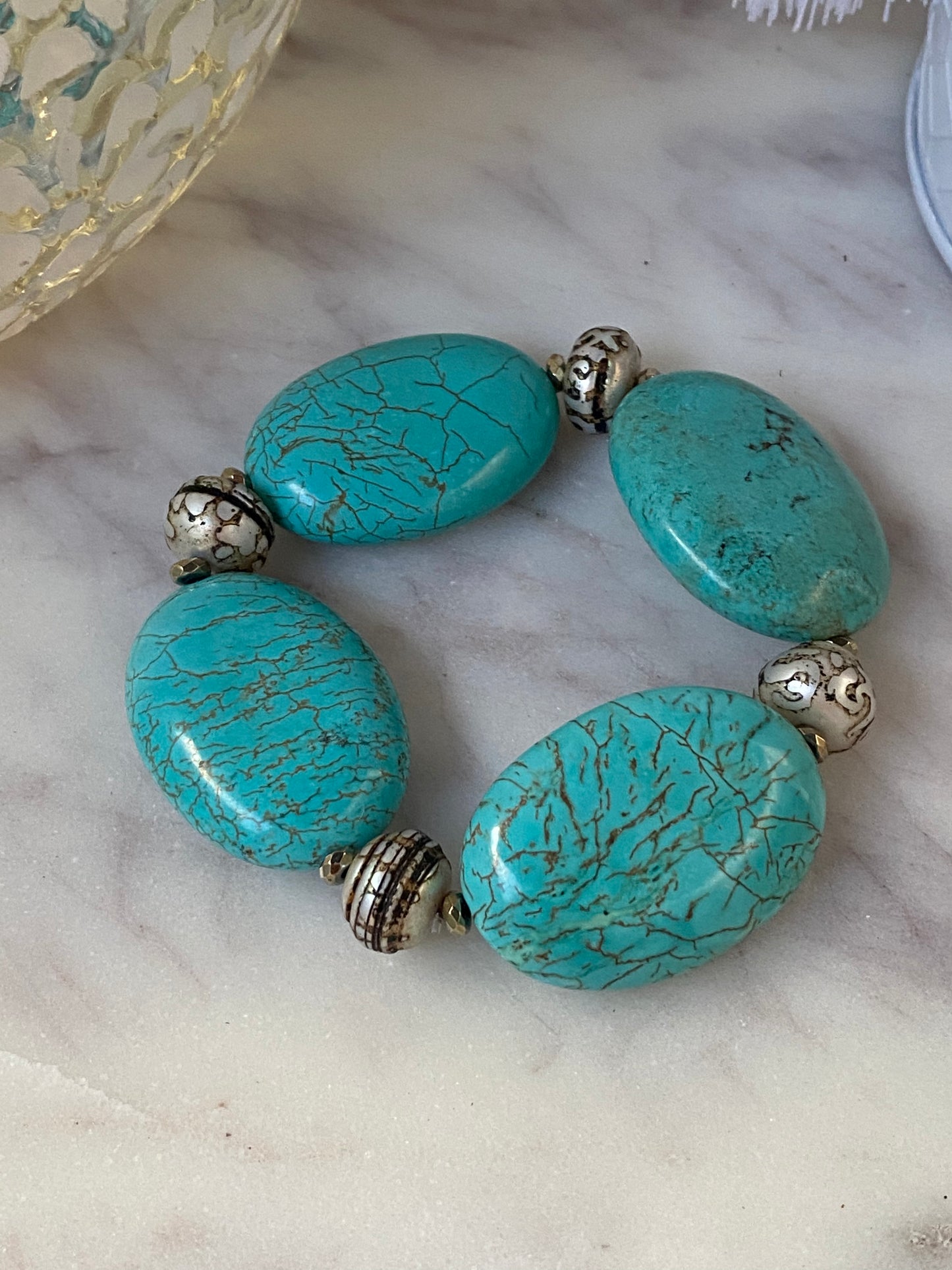 Turquesa Collection Turquoise Chunky Stackers