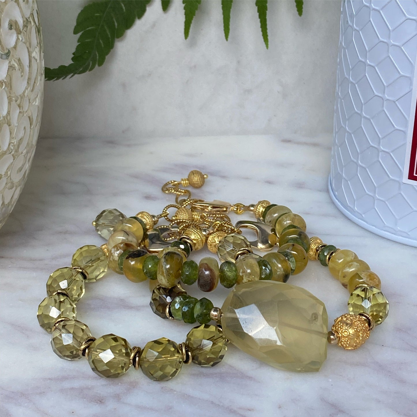 Blossom Collection Faceted Chalcedony Stacker