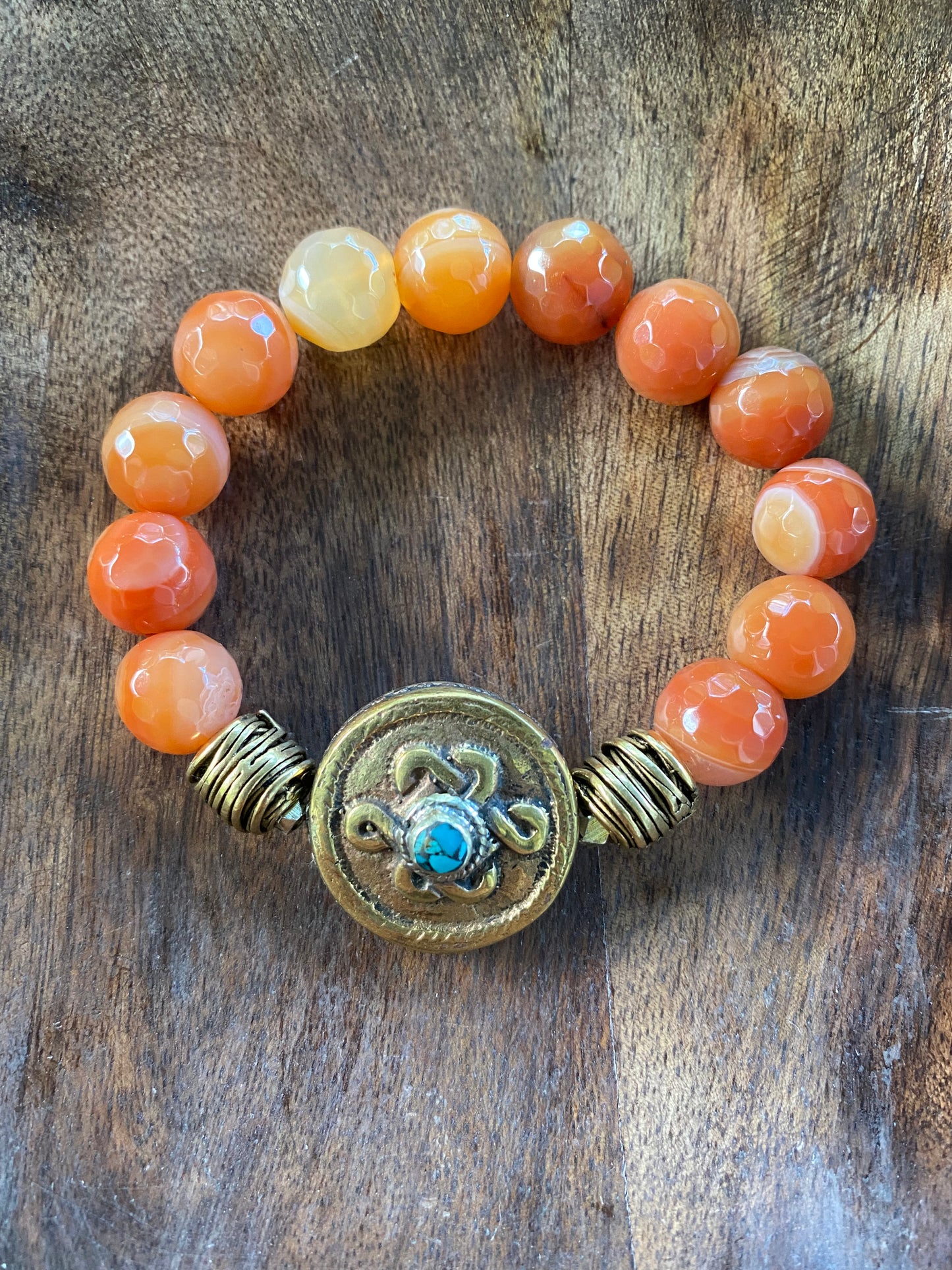 Gypsy Collection Agate and Tibetan Focal Chunky Stacker