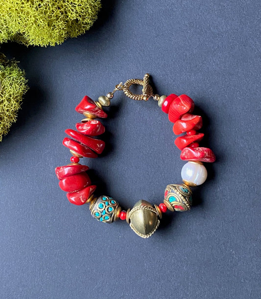 Talismans and Amulets Collection Coral Chunky Stacker II