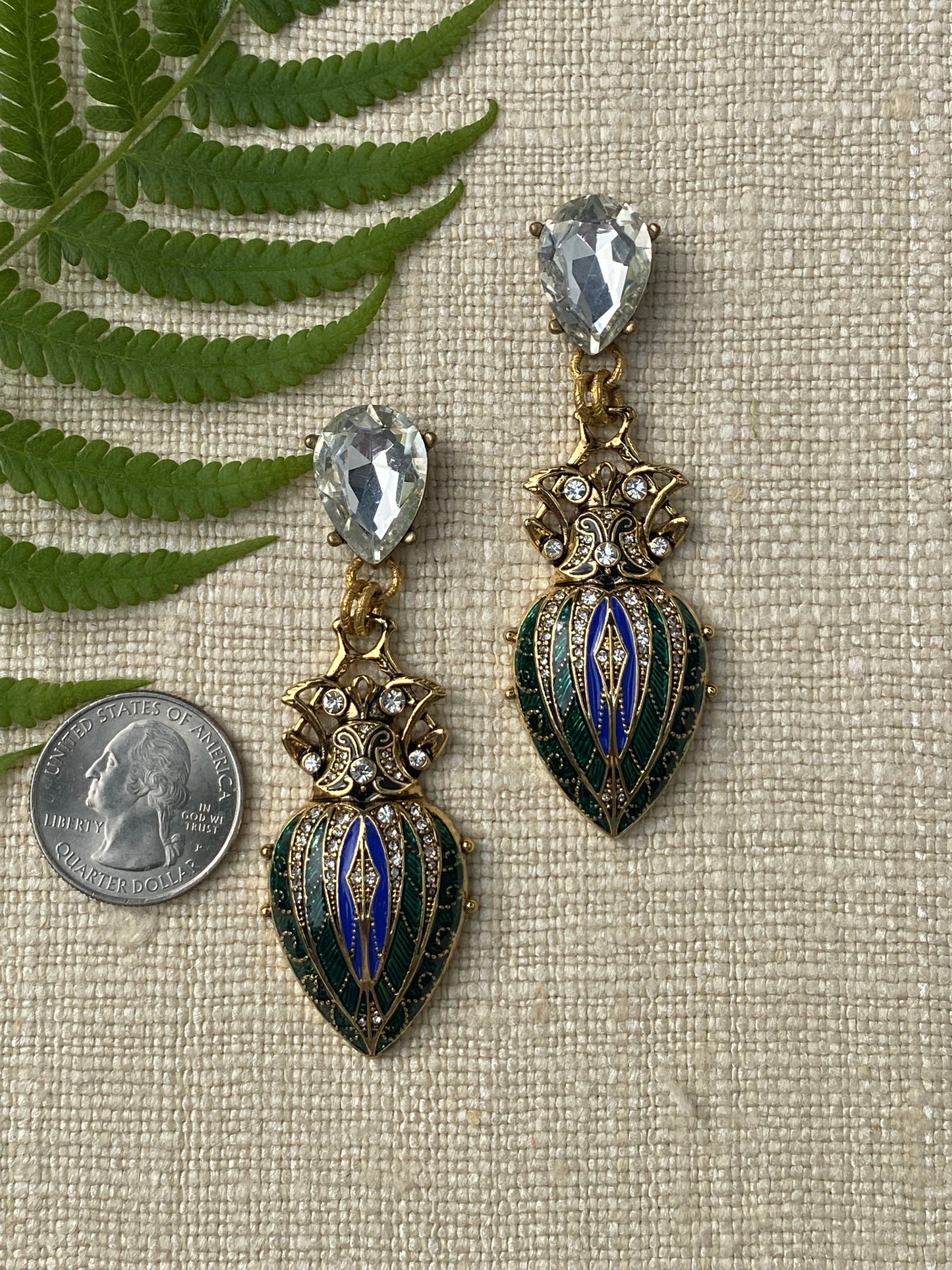 Insetto Collection Enamel Scarab Earrings